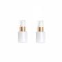 2Pcs 30ml/1oz Lotion Dispenser Bottle Empty Refillable Glass Pump Press Bottle Upscale Pearlescent White Travel Dispenser Container Jars for Emulsion Essence Cream