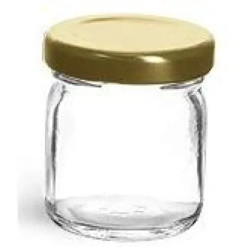 Bocal en verre miniature de 60 pièces, 1,5 oz, idéal pour la confiture, le miel, les cadeaux de mariage, les cadeaux de douche, les aliments pour bébés, les pots à épices magnétiques DIY.