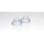 Deux Pots à Pompe à Air Vide en Plastique 1,7 oz avec Couvercle en Bambou pour Émulsion, Crème, Essence de Maquillage. Deux Pots à Pompe à Air Vide en Plastique 1,7 oz avec Couvercle en Bambou pour Émulsion, Crème, Essence de Maquillage.