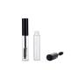 5PCS 10ML Empty Refill Plastic Clear Mascara Eyelash Tube Cosmetic Makeup Vial Storage Holder Container Travel Sample Packing Jar with Inner Plug and Brush for Mascara Eyelash Growth Oil(Black Cap)
