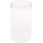 XISAOK Clear Strong PET Round Food Storage Container Jar Sealed Pot Can with Clear Lid