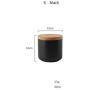 Sealed Canister Jar Home Kitchen Coffee Sugar Tea Storage Bottles Jars Kitchen Accessories Ceramic Sugar Cans with Lid,Black S