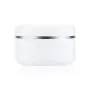 5er Pack Weiß Silber Rand Leere Refillbare Kosmetik Kunststoff Behälter mit Dome Deckel für Make-up, Gesichtcreme, Lippenbalsam, Lotion, Reiseflasche (20g)