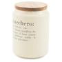 Villa dEste Home Tivoli Sugar Jar, Porcelain + Bamboo, Yellow, One Size