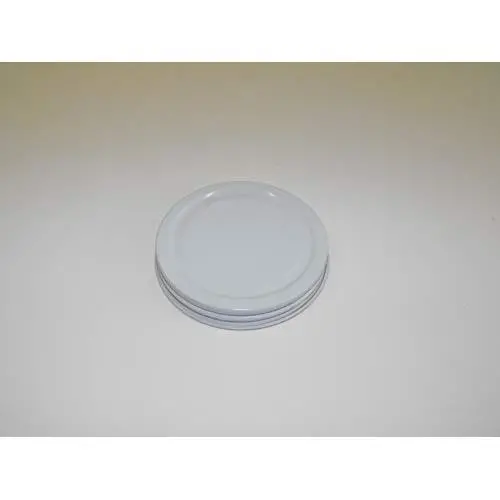 1 New 3 3/16&quot OD 2 15/16&quot&quot ID White Metal Lid Coarse Thread Glass Jar Food Grade Rubber Seal Replacement Top