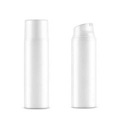 2Pcs Disposable White Airless Pump Bottle with Lid Empty Plastic Vacuum Pump Dispenser Cosmetic Container Vials Jars Pots Makeup Holder for Lotion Essence Emulsion (120ml/4oz)