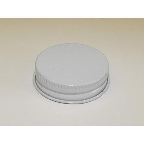 1 New 1 1/2" White Glass Jar Metal Lid Food Grade Rubber Seal Replacement Top