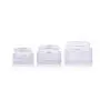 3 Pots en Verre Froissé de 30ml/1oz avec Couvercle Argenté et Coussin Intérieur - Récipients de Voyage pour Échantillons de Maquillage, Huile Essentielle, Crème, Lotion, Baume à Lèvres. 3 Pots en Verre Froissé de 30ml/1oz avec Couvercle Argenté et Coussin Intérieur - Récipients de Voyage pour Échantillons de Maquillage, Huile Essentielle, Crème, Lotion, Baume à Lèvres.