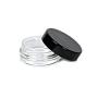 3g 3 ml Becher mit schwarzer Schraubverschluß - BPA-freie Kosmetik-Probenbehälter - Runder Behälter für Make-up, Augen-Make-up, Nagellack, Pulver, Schmuck (50 Stück)