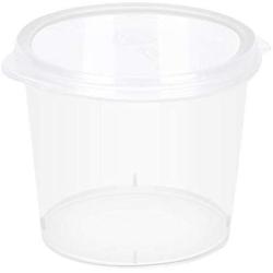 Nannday Disposable Slime Containers， 50 Pc 25ML Storage Attached Lid Sauce Condiment Cup