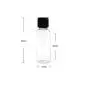 30ml 1 oz Kunststoff-Gießflasche mit Verschluss für Reise- und Probenbehälter – Pack von 12 (Transparent)