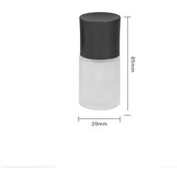 2 Pcs 30ML 1OZ Upscale Empty Refillable Frosted Glass Pump Bottle Liquid Foundation Container Dispenser Storage Vial Lotion Essence Emulsion Sample Case for Travel