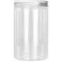 Kaptin 12er Leere BPA-freie Klar Kunststoffbehälter mit Silber Metal Lids Wiederverwendbare Eco-Freundliche Küchengläser Organizer für Trockenwaren & Mehr (Silber Lids, 12)