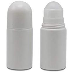 4Pcs 50ml/1.69oz White Plastic Roll-On Deodorant Bottles with Plastic Roller Ball and Twist Cap Roller Bottle Empty Refillable Deodorant Containers for Essential Oil Aromatherapy Deodorant