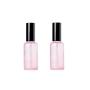 2PCS 30Ml/1OZ Empty Pink Glass Spray Bottle Refillable Perfume Dispenser Bottles with Black Cap Cosmetic Liquid Makeup Water Container Atomizers Fine Mist Spray Jars Holder Pot