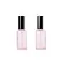 2 Bouteilles en Ver Rose de 30 ml/1 oz Remplissables avec Bouchon Noir – Atomiseurs pour Parfum, Cosmétiques, Liquides, Maquillage, Eau – Récipients.