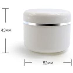 20g/50g/100g Refillable Make-up Cosmetic Jars White Plastic Jar with Dome Lid Empty Face Cream Lip Balm Lotion Storage Container Case Pot (Pack of 6) (50g)