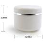 20g/50g/100g Refillable Make-up Cosmetic Jars White Plastic Jar with Dome Lid Empty Face Cream Lip Balm Lotion Storage Container Case Pot (Pack of 6) (50g)