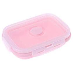 Kitchen Food Storage Jar Airtight Food Storage Silicone Food Portable Lunch Box Bowl Bento Boxes Folding Collapsible Storage (500ml) (Color : 350ml)