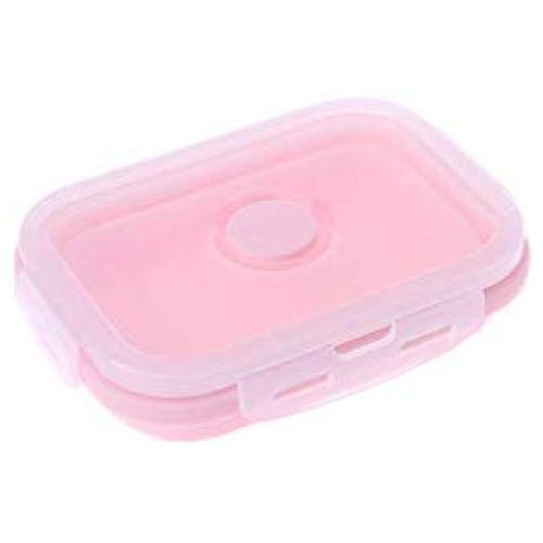 Kitchen Food Storage Jar Airtight Food Storage Silicone Food Portable Lunch Box Bowl Bento Boxes Folding Collapsible Storage (500ml) (Color : 350ml)