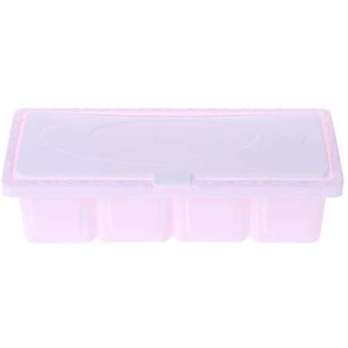 Dsxnklnd 4 Grid Jar Condiment Storage Seasoning Container Kitchen Food Box Case Holder