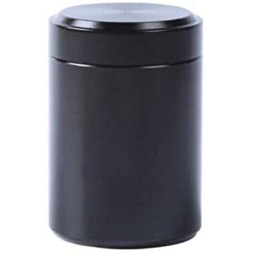 Tea Caddy Mini Aluminum Storage Boxes Sealed Coffee Cans Tea Portable Container Travel Tea Caddy Organize Storage Bottles Jars,Black,