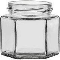 4 oz Hexagon Glass Jar with Gold Lids (12 Pack) by Packaging For You