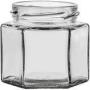 4 oz Hexagon Glass Jar with Gold Lids (12 Pack) by Packaging For You