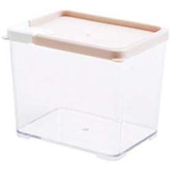 Kitchen Sealed Jar Plastic Food Storage Box Grain Dried Fruit Storage Jar Cookie Jar Storage Tank,Beige 530Ml