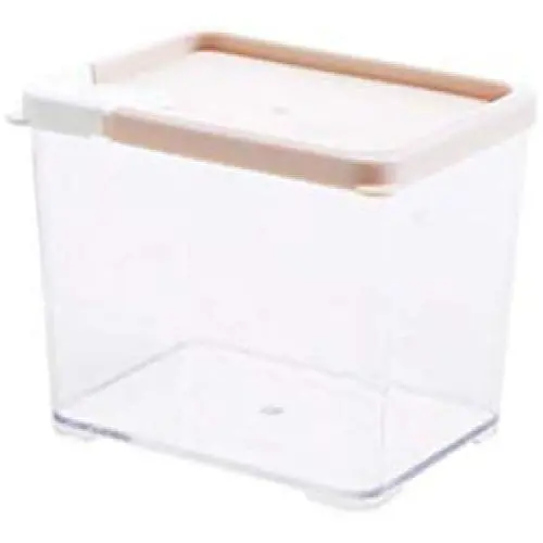Kitchen Sealed Jar Plastic Food Storage Box Grain Dried Fruit Storage Jar Cookie Jar Storage Tank,Beige 530Ml