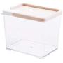 Kitchen Sealed Jar Plastic Food Storage Box Grain Dried Fruit Storage Jar Cookie Jar Storage Tank,Beige 530Ml