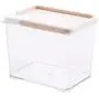 Kitchen Sealed Jar Plastic Food Storage Box Grain Dried Fruit Storage Jar Cookie Jar Storage Tank,Beige 530Ml