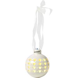 Brandani Porcelain Christmas Ball Wled Ass. Themes Set 3 Pcs, White, One Size