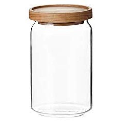 WH- Kitchen Glass Jar With A Glass Lid Sealed Kitchen Pantry Storage Tank Is Very Suitable Flour Sugar Confectionery Coffee Snacks (Size : 720ML)