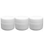 12 Pack 0.25oz WHITE Plastic Refillable Container Sample Size Jar for Pills, Medication, Ointments, Lotion, Lip Balm, Beauty BPA Free w/Bonus Round Sticker Labels