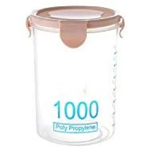 Lebensmittelbehälter, 600-1500ml, Großkorngetreide Glasbehälter, Dose, Fass, Frischetopf, Küche Lagerung, Tank, Italien, 1000ml Pink
