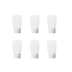 6PCS 30ML 1OZ White Empty Plastic Soft Tubes with Flip Cap Facial Cleanser Face Hand Cream Conditioner Shower Gel Storage Holder Portable Squeezable Container Cosmetic Jar Bottle for Travel