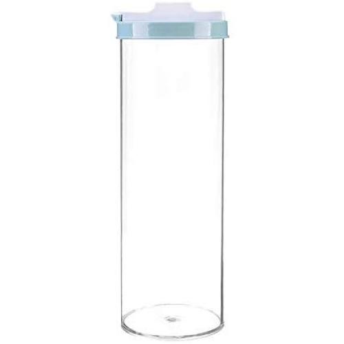 Storage Box Airtight Cereal Rice Container Organizer Bottles Jars Kitchen Tool Transparent Bottles (Blue)