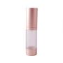 2PCS 15ml/0.5oz Empty Refillable Clear Plastic Airless Vacuum Pump Press Bottle Lotion Dispenser with Rose Gold Lid Portable Travel Cosmetic Container Jar Pot Vial for Emulsion Essence Serum