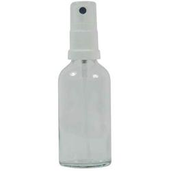 Viva Haushaltswaren # 39120 # 4X Spray Bottle 50 ml with Funnel Glass Bottle, Glass, Transparent ? 3.9 x 3.9 x 11.8 cm