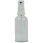 Viva Haushaltswaren # 39120 # 4X Spray Bottle 50 ml with Funnel Glass Bottle, Glass, Transparent ? 3.9 x 3.9 x 11.8 cm