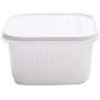 TOPBATHY Food Storage Containers Portable Square Crisper Food Draining Sealed Dryer Box for Kitchen Onion Ginger Garlic Fruit Vegetables (White)