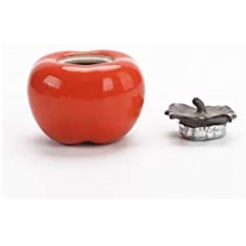 Ceramic Persimmon Tea Caddies Min Chinese Style Mini Storage Boxes Coffee Powder Cans,As Pic