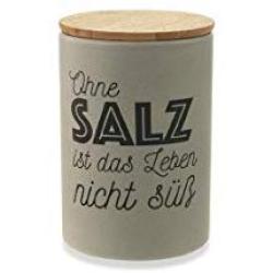 Villa dEste Home Tivoli Salt Jar, Dolomite, Grey, One Size