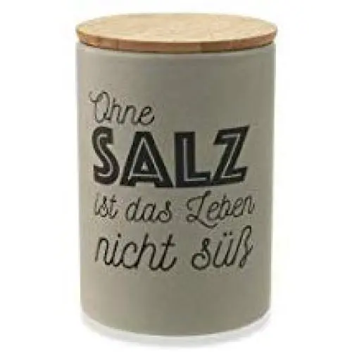 Villa dEste Home Tivoli Salt Jar, Dolomite, Grey, One Size