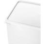 HOMELUNY Set of 4 Cereal Airtight Crisper Storage Containers Food Storage Box Clear Jars for Candy, Cookie, Rice, Sugar,Flour,Snacks Keeping Food Dry & Fresh