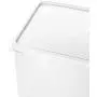 HOMELUNY Set of 4 Cereal Airtight Crisper Storage Containers Food Storage Box Clear Jars for Candy, Cookie, Rice, Sugar,Flour,Snacks Keeping Food Dry & Fresh