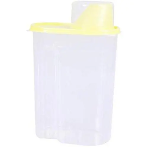 Einkaufstank Poniu 2,5 L, Getreidespeicher, Reisbehälter, Kunststoff, mit Farbfilter und Messbecher, Küchen-Aufbewahrungsboxen (gelb)