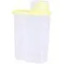 Einkaufstank Poniu 2,5 L, Getreidespeicher, Reisbehälter, Kunststoff, mit Farbfilter und Messbecher, Küchen-Aufbewahrungsboxen (gelb)