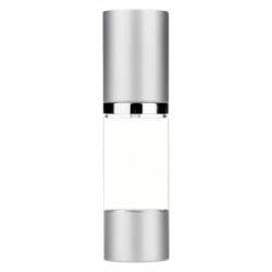 Silver Airless Treatment with Clear Body Pump Bottle By Skin Perfection 1 Oz 30 Ml Keep Bacteria & Contaminents Out of Your Diy Skin Care Creations or Use for Airline Travel